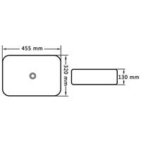 Wastafel 45,5x32x13 cm keramiek zwart - thumbnail
