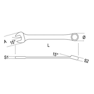 Beta 142MC 13 Omschakelbare ratelringsteeksleutels | gebogen ringgedeelte | gekleurd | verchroomd - 001422013 - 001422013
