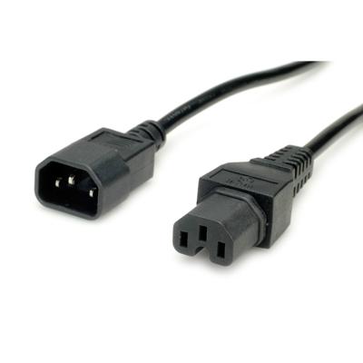 VALUE Stroomkabel IEC320/C14 male - C15 female, H05RN-F, zwart, 3 m