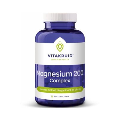 Vitakruid Magnesium 200 Complex Tauraat Malaat Bisglycinaat 90