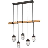 LED Hanglamp E27 - Rechthoekig Design - Antiek Nikkel Aluminium - thumbnail