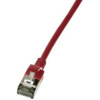 LogiLink CQ9034S RJ45 Netwerkkabel, patchkabel CAT 6A U/FTP 1.00 m Rood Extreem dun, Vlambestendig, Flexibel, Folie afscherming, Halogeenvrij, Snagless, - thumbnail