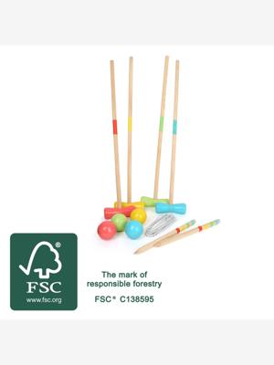 Small Foot houten croquet buitenspel, 20dlg.