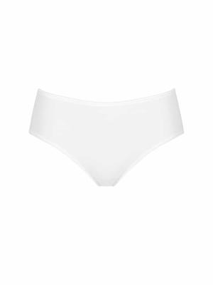 Feel sensational midi - dames heup slip - Elastisch katoenen dames onderbroek - dames ondergoed - 38 - Wit | Dames slip - Onderbroek - Ondergoed -