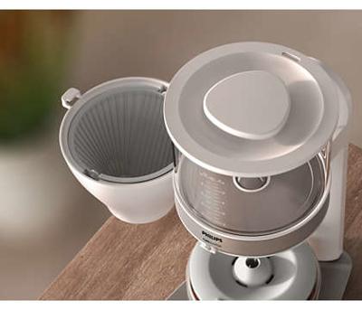 Philips Home Café Gourmet HD5416/00 Koffiezetapparaat Wit Capaciteit koppen: 15 Glazen kan Philips Home Café Gourmet HD5416/00 Koffiezetapparaat Wit Capaciteit koppen: 15 Glazen kan