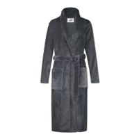 Ten Cate Badjas Dames Dark Grey Stripe-M - thumbnail