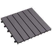 VidaXL Terrastegels 10 st 30x30 cm massief acaciahout greywash - thumbnail