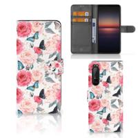 Sony Xperia 1 II Hoesje Butterfly Roses - thumbnail