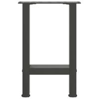 Salontafelpoten 2 st 28x(42-43) cm staal antraciet - thumbnail