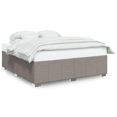 Bedframe zonder matras stof taupe 200x200 cm