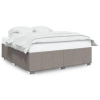 Bedframe zonder matras stof taupe 200x200 cm - thumbnail