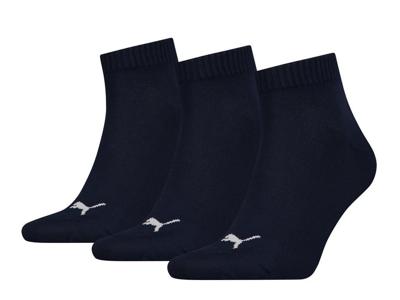 Puma Quartersokken Plain 3-pack Navy-43-46