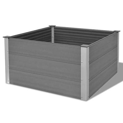 VidaXL Plantenbak verhoogd 100x100x54 cm hkc grijs