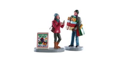 Kerstfiguur Shopping teamwork LEMAX - Lemax