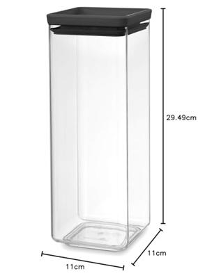 Brabantia Tasty+ voorraadbus 2.5 liter donkergrijs Brabantia Tasty+ voorraadbus 2.5 liter donkergrijs