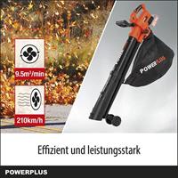 Dual Power 3-in-1 POWDPG75270 Batterijbladblazer-40 V, 210 km/u, zonder batterij of oplader - thumbnail