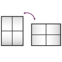 VidaXL Wandspiegel rechthoekig 30x40 cm ijzer zwart - thumbnail