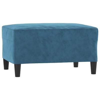 4-delige Loungeset met kussens fluweel blauw - thumbnail