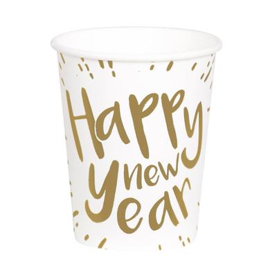 Set 10 Bekertjes &apos;Happy New Year&apos; (25 cl)