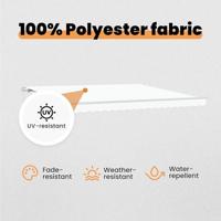 VidaXL Inklapbaar zonnescherm wit 400 × 300 cm polyester en aluminium - thumbnail