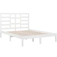 Bedframe massief hout wit 120x190 cm - thumbnail