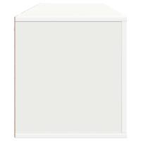 Wandschoenenkast 100x35x38 cm bewerkt hout wit - thumbnail