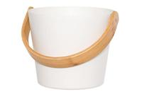 Rento Design sauna-emmer met beugel - Wit - thumbnail