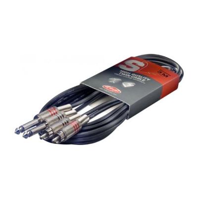 Stagg STC3PCM 2x jack mono naar 2x RCA verloopkabel 3 meter