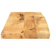 Tafelblad met natuurlijke rand 70x40x3,8 cm massief mangohout - thumbnail