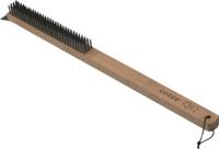 Cozze Staalborstel met schraper en houten handvat bruin - thumbnail