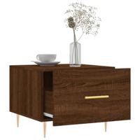 Salontafels 2 st 50x50x40 cm bewerkt hout bruin eikenkleur - thumbnail