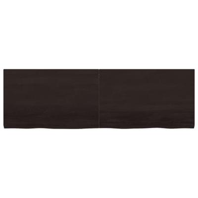 Tafelblad 160x50x(2-4)cm behandeld eikenhout donkerbruin