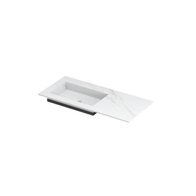 INK Post Wastafel Keramische Slab Envelop Bak Links Zonder Kraangat - 1000x450x10 mm - Calacatta Mat