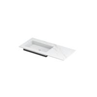 INK Post Wastafel Keramische Slab Envelop Bak Links Zonder Kraangat - 1000x450x10 mm - Calacatta Mat - thumbnail
