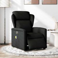 Massagestoel elektrisch verstelbaar stof zwart - thumbnail