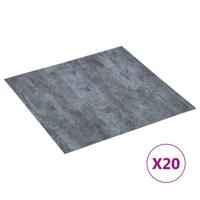 VidaXL Vloerplanken 20 st zelfklevend 1,86 m² pvc grijs marmerpatroon - thumbnail