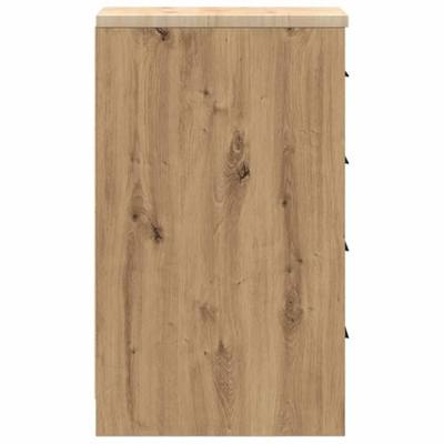 VidaXL Garagekast 30x51x85 cm massief grenenhout artisan eikenkleurig