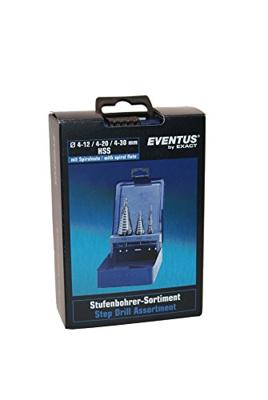 Eventus by Exact 17334 HSS Getrapteboorset 3-delig 4 - 12 mm, 4 - 20 mm, 6 - 30 mm Cilinderschacht 1 set(s)