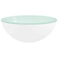 VidaXL Wasbak 30x12 cm gehard glas wit - thumbnail