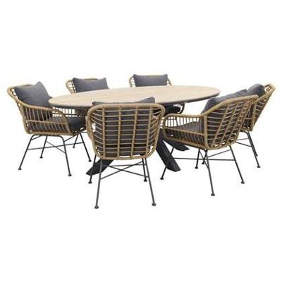 Garden Impressions Margriet - Naturel / Edison 220 x 115 cm. - ovale tuinset