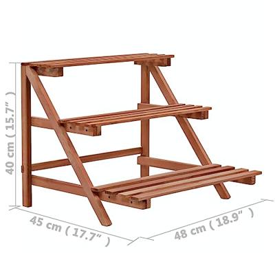 Plantenstandaard 3-laags 48x45x40 cm cederhout