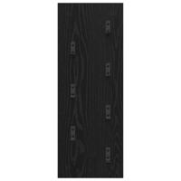 Wandgemonteerde kapstok Zwart eiken 30 x 1.5 x 80 cm - thumbnail