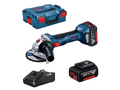 Bosch Blauw GWS 18V-7 Professional 18V Accu Haakse slijpmachine | 4.0Ah accu&apos;s - 06019H9005
