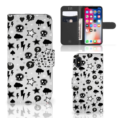 Telefoonhoesje met Naam Apple iPhone X | Xs Silver Punk Telefoonhoesje met Naam Apple iPhone X | Xs Silver Punk