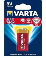 Varta 4722 Longlife Max Power 9V Block batterij 6LR61 (verpakt per stuk) Alkaline E-Block Batterijenideaal voor brandmelder rookmelder stemapparaat, rood - thumbnail