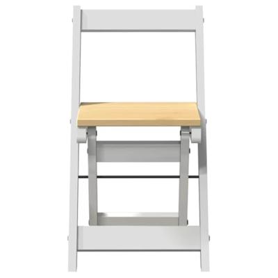 Eetkamerstoelen 4 st Corona inklapbaar massief grenenhout wit