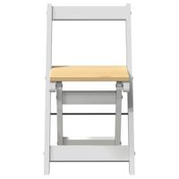 Eetkamerstoelen 4 st Corona inklapbaar massief grenenhout wit - thumbnail