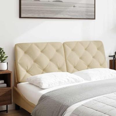 Hoofdbordkussen 120 cm stof crmekleurig Hoofdbordkussen 120 cm stof crmekleurig