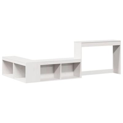 Bedframe zonder matras massief grenenhout wit 80x200 cm - thumbnail
