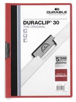 Documenthouder Durable Duraclip 30 Rood Transparant A4 25 Onderdelen - thumbnail